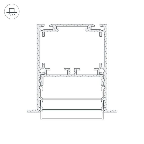 Профиль встраиваемый Arlight SL-Linia52-3L-F-2000 Anod 044682