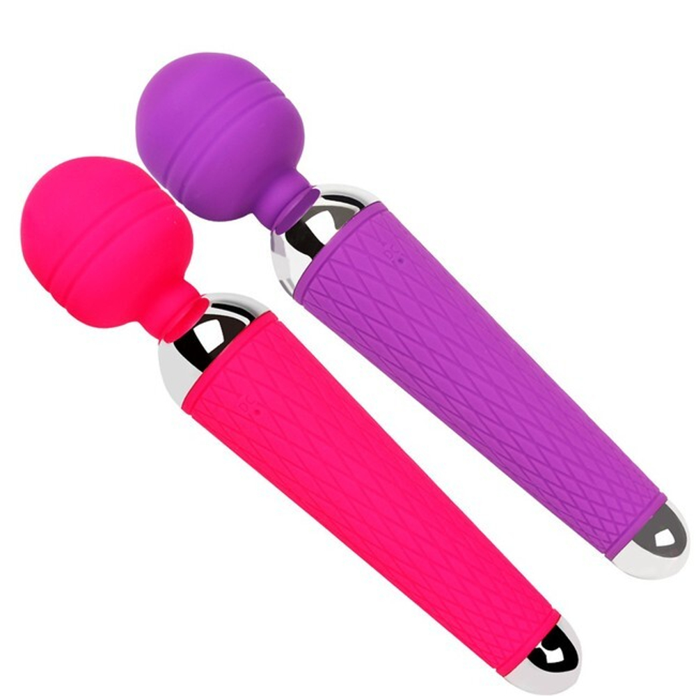 Маленький мощный силиконовый вибратор Female Massage Wand 10 режимов (розовый) (Цвет: розовый)