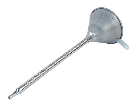 Воронка 140мм металлическая (гибкий слив) L=370мм JTC