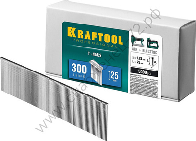 KRAFTOOL тип 18GA (47 / 300 / F) 25 мм, 5000 шт, гвозди для нейлера (31785-25)