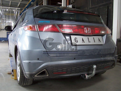 Фаркоп оцинкованный Galia H082A для Honda Civic хетчбек 5 дверей 2005-2012(паспорт и сертификат в комплекте)(без электрики)