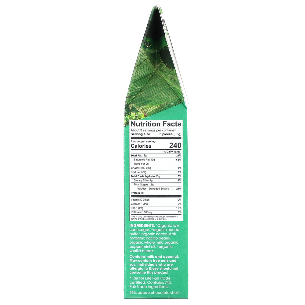 Alter Eco, органические трюфели с мятным кремом, темный шоколад, 120 г (4,2 унции)