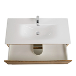 Тумба с раковиной подвесная BelBagno MARINO-CER-N-1000-2C-SO-RR-P Rovere Rustico, раковина белая BB-8099-100