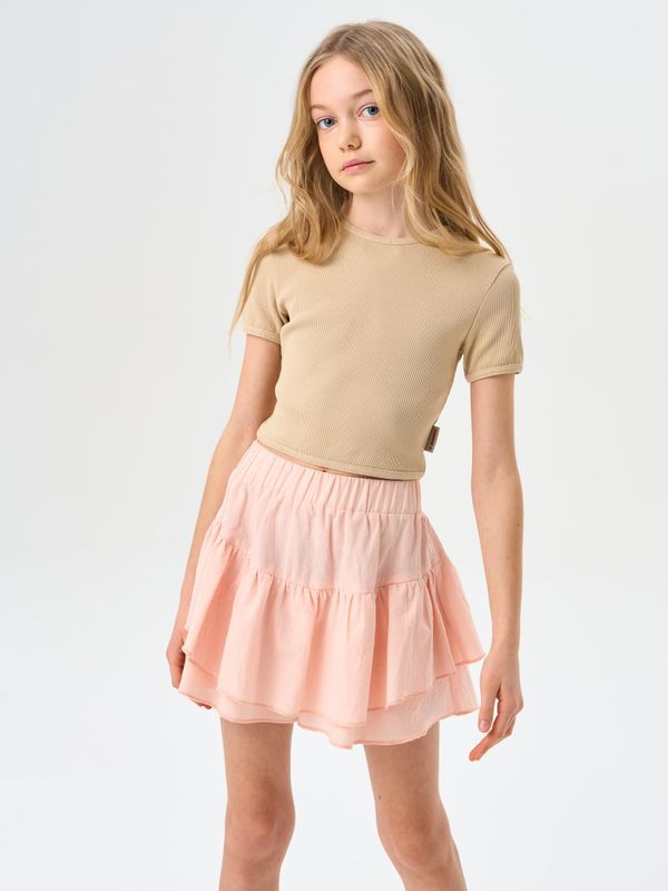 Юбка-шорты с воланом 