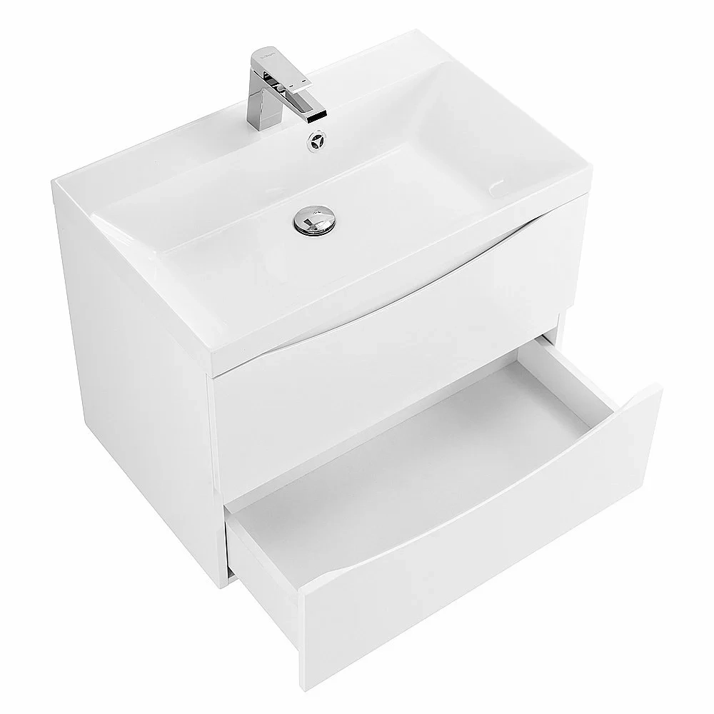 Тумба с раковиной Belbagno MARINO 70 подвесная Bianco Lucido