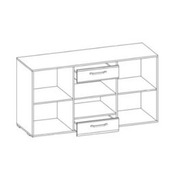 Комод Асти АКМ 1500.1 (дуб бунратти/белый глянец), ЛДСП, ДСВ Мебель