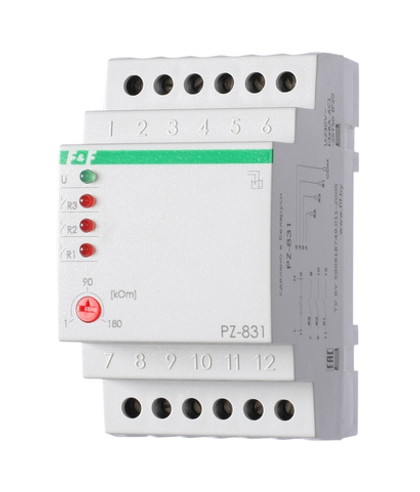 Реле контроля уровня жидкости PZ-831 3х8А 3НО IP20 230В AC (трехуровневый независимый контроль по каждому уровню)