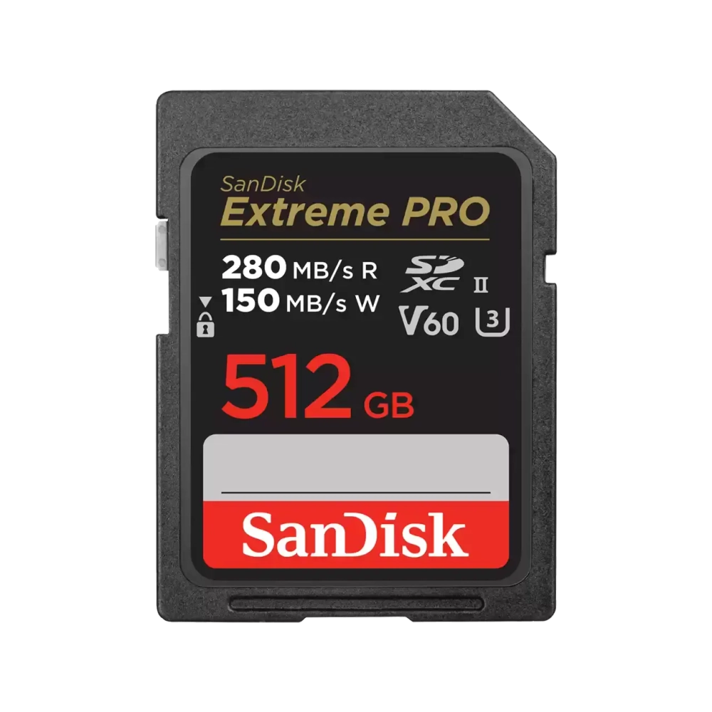 Карта памяти SanDisk Extreme Pro SDXC 512GB UHS-II U3 V60, R/W 280/150 МБ/с