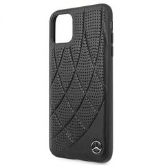 Кожаный чехол Mercedes-Benz Bow Line для IPhone 12 Mini (Черный)