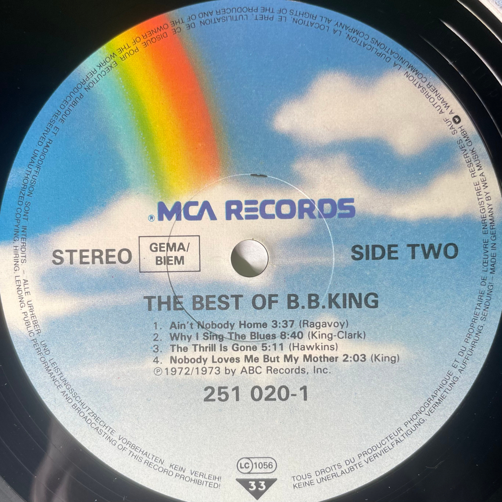 BB King ‎– Ain't Nobody Home! - The Very Best Of BB King (Германия 1986г.)