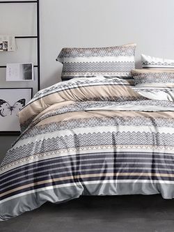 Постельное белье полисатин Simple House "Прейри" 1,5-сп Наволочка 50x70 см 1 шт Простынь на резинке 90x200 см Пододеяльник 145x215 см