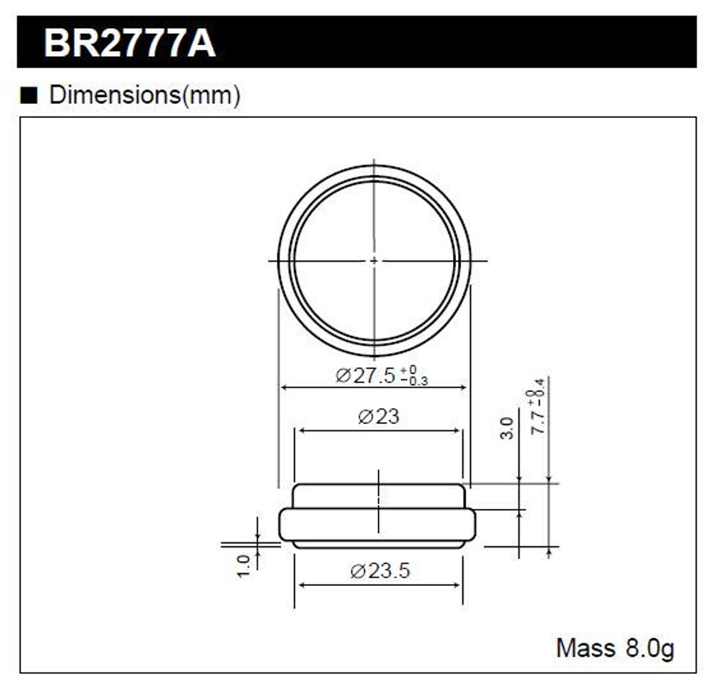 Элемент питания ET BR2777