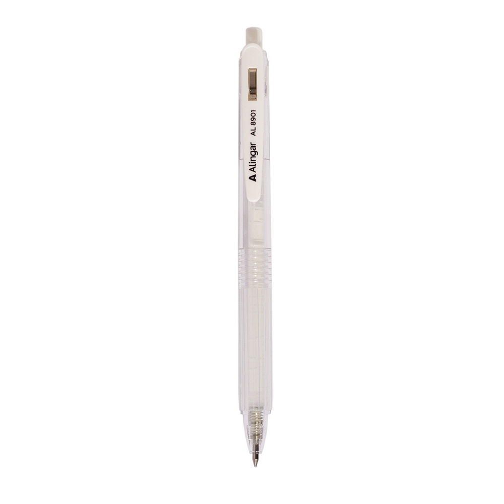 Ручка гелевая автоматическая Alingar, пастель белая, 0,6мм