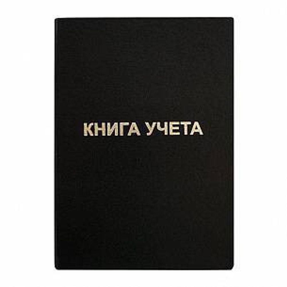 Книга учета 192 л. кл. офс. А4 б/винил вертик. черн.