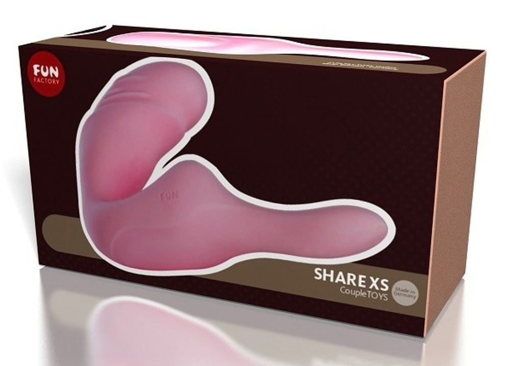 Безремневой розовый страпон Share XS