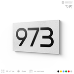 Номер на дверь 973, табличка на дверь для офиса, квартиры, кабинета, аудитории, склада, белая 120х70 мм, Айдентика Технолоджи