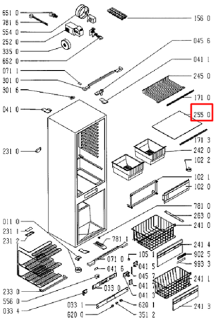 Полка для холодильника Whirlpool (Вирпул) - 481946678161