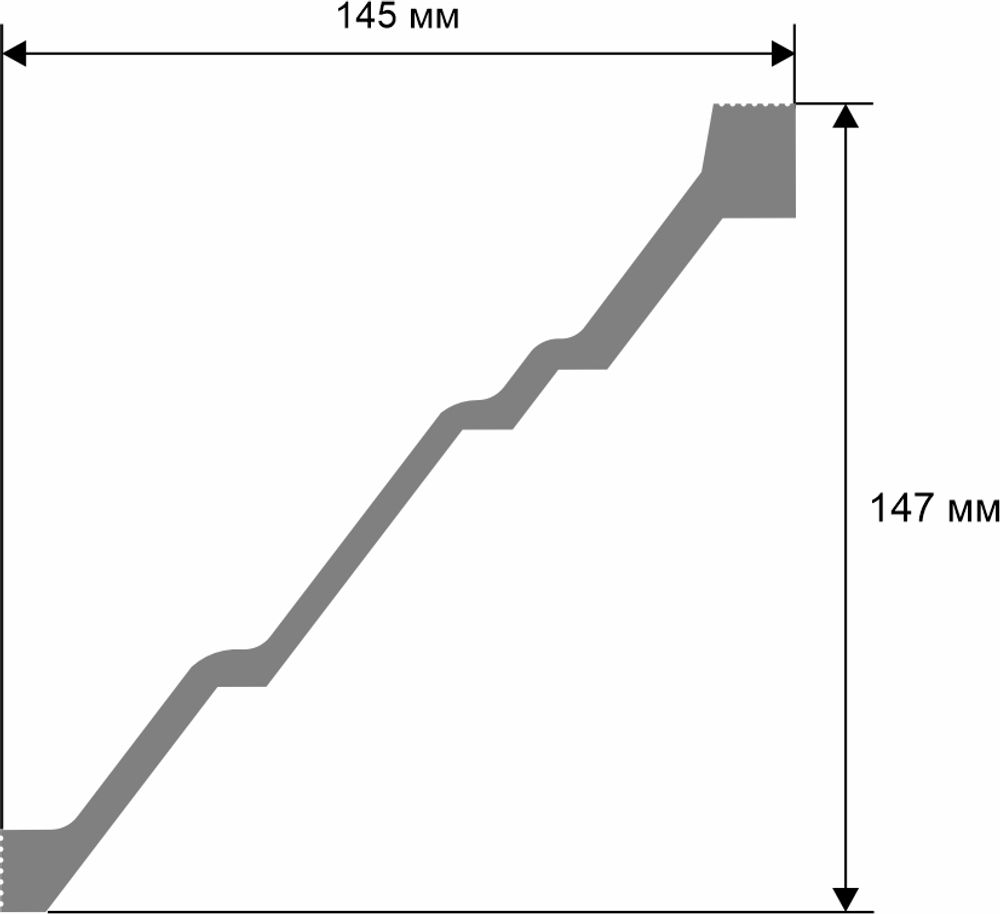 Карниз Ecopolymer, 147x145 мм