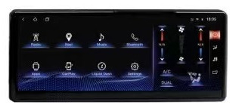 Магнитола для Toyota Land Cruiser 300 (экран климата снизу) - Carmedia ZH-T1210L монитор 12.3", Android 12, 8+128Гб, CarPlay, SIM-слот