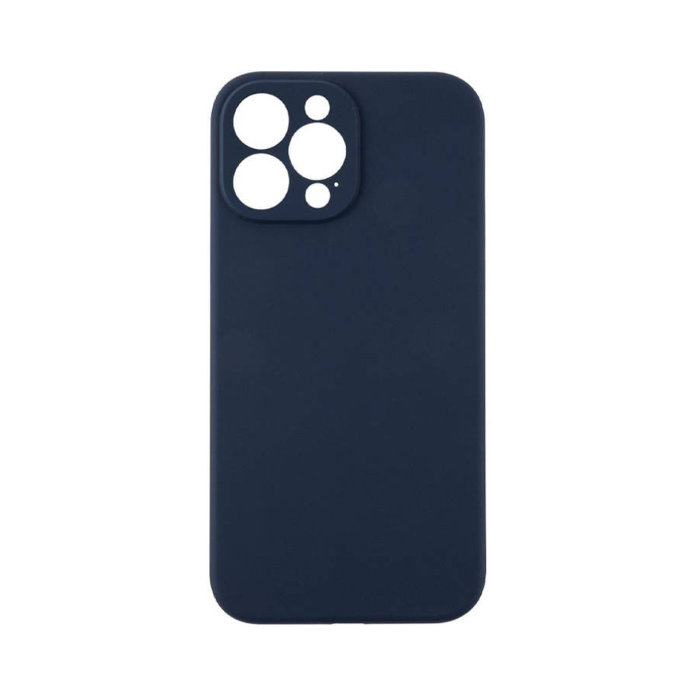 Силиконовый матовый чехол Soft Case для iPhone 15 Pro Max, темно-синий