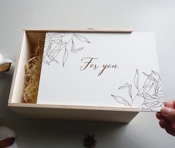 Подарочная деревянная коробочка "For you"