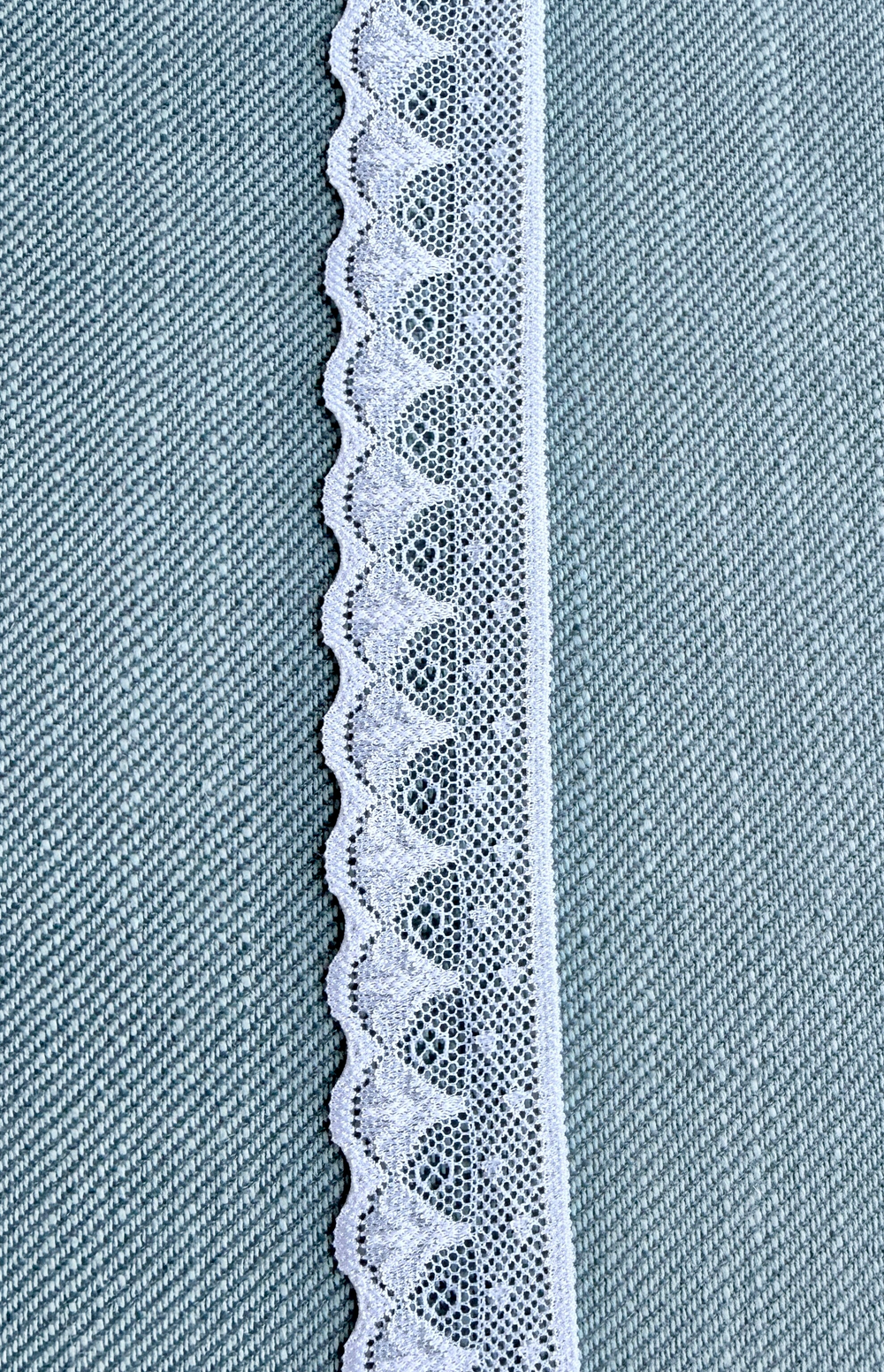 Кружево однотонное эластичное 100% п/э. ш-25мм