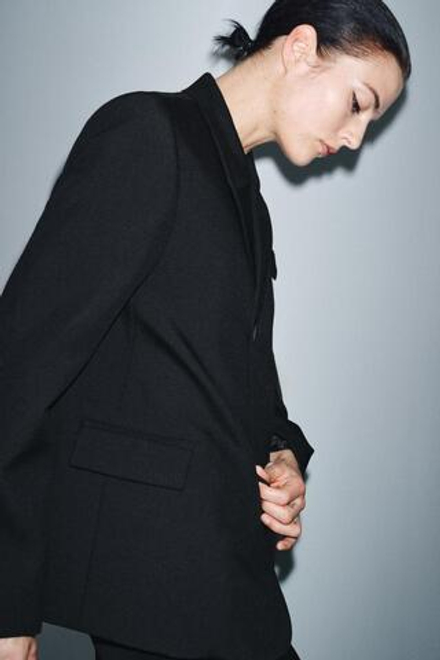 ZARA БЛЕЙЗЕР ИЗ 100% ШЕРСТИ — ZW COLLECTION LIMITED EDITION, ЧЕРНЫЙ