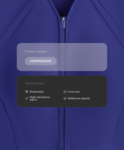 Oysho Топ Compressive светоотражающий, кобальтовый