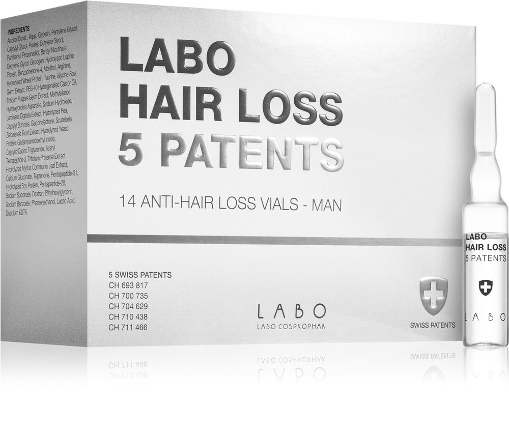 Labo Hair Loss интенсивное лечение от выпадения волос для мужчин 5 Patents