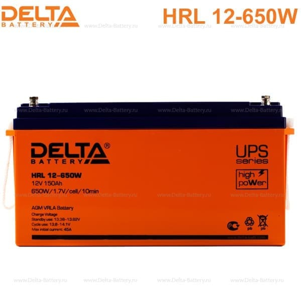 Аккумуляторная батарея Delta HRL 12-650W (12V / 150Ah)