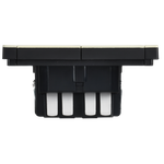 FORTE&PIANO Выключатель 2-клавишный проходной с индикацией 10А FP808M металл серый сланец IEK