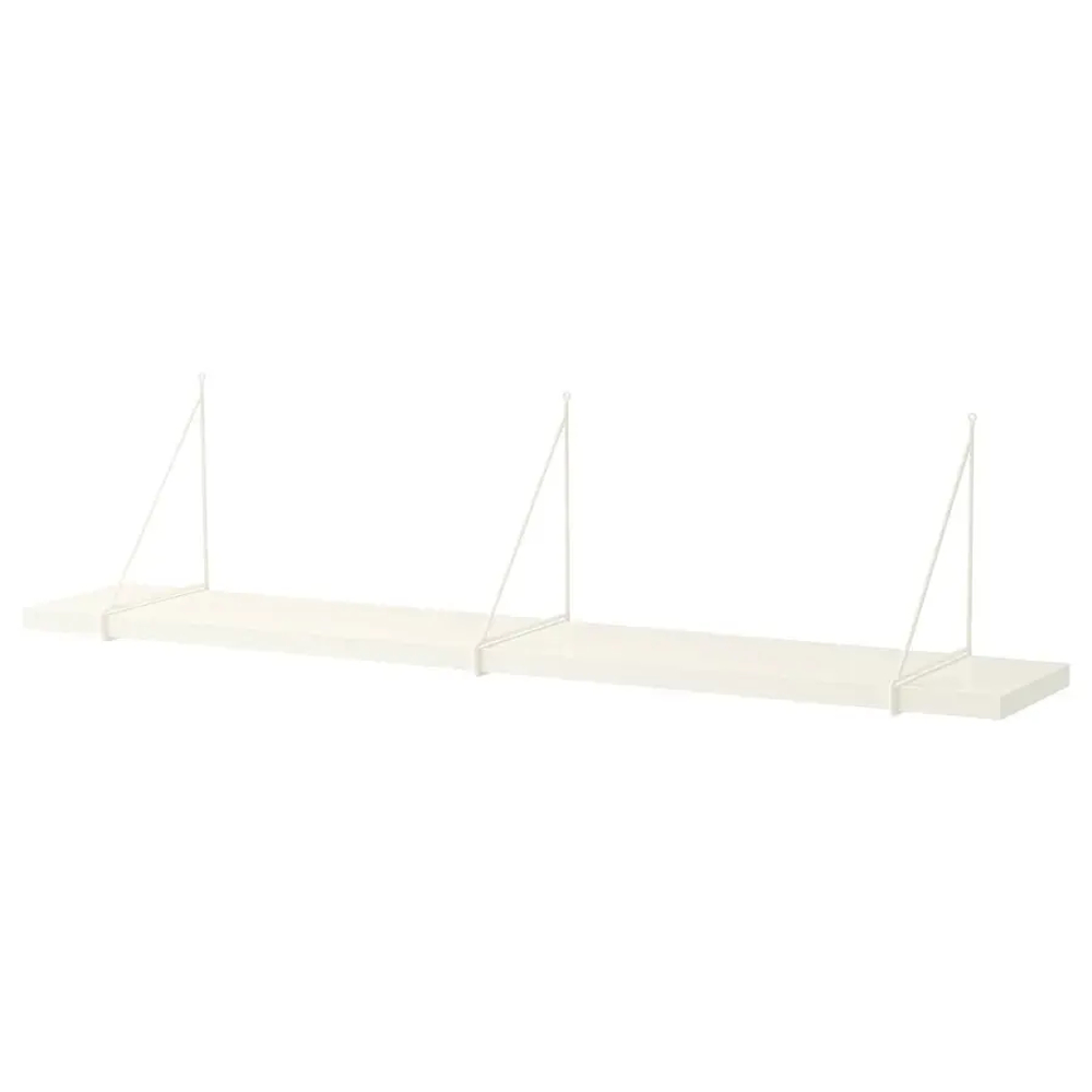 Полка настенная - BERGSHULT/PERSHULT IKEA/БЕРГСХУЛЬТ/ ПЕРСХУЛЬТ ИКЕА, 120х20 см, белый