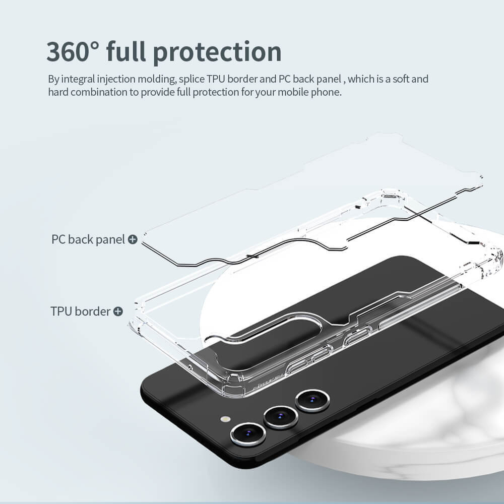 Прозрачный силиконовый чехол Nillkin Nature Pro для Samsung Galaxy S23