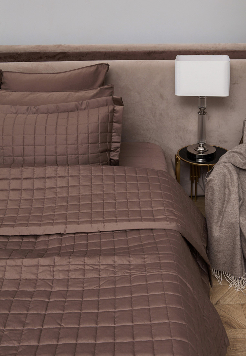 Покрывало 220х240 Bovi Squares шоколадное