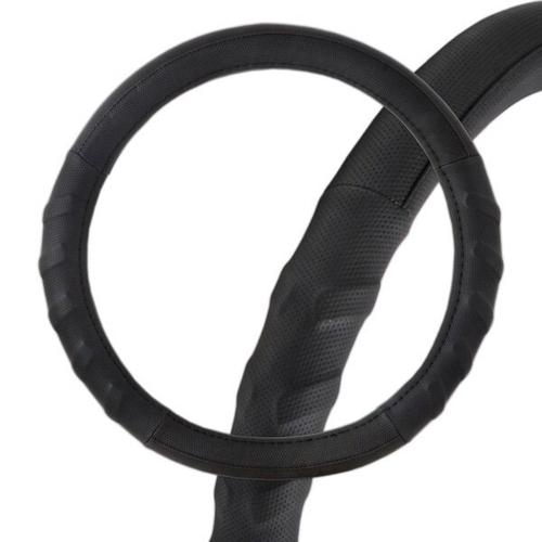 Оплетка руля M 37-38 см экокожа черная Touch-2 (SKYWAY)