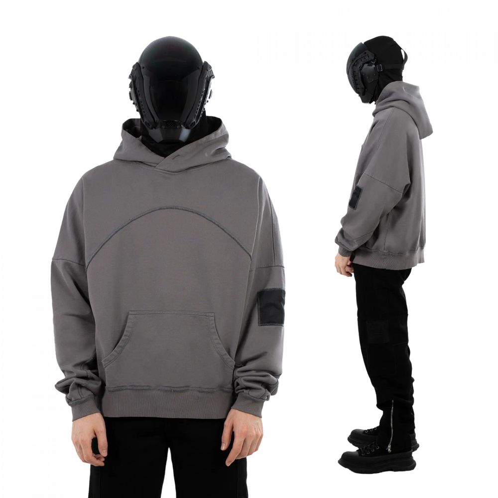 Худи Heartz «Waveform» Boxy-Fit антрацитовое