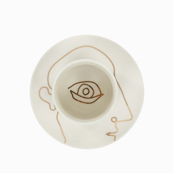 Чайная пара Eye cup gold