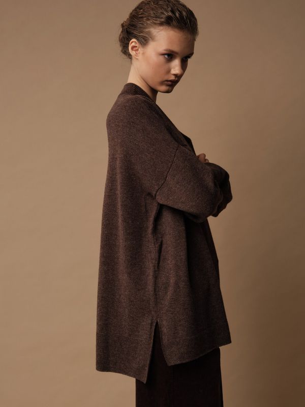 J0251-8100 Джемпер женский, шоколадный dbr