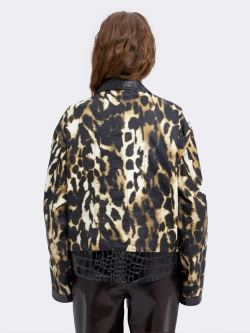 Косуха леопардовая из экокожи и нейлона Ola Ola OLA OLA