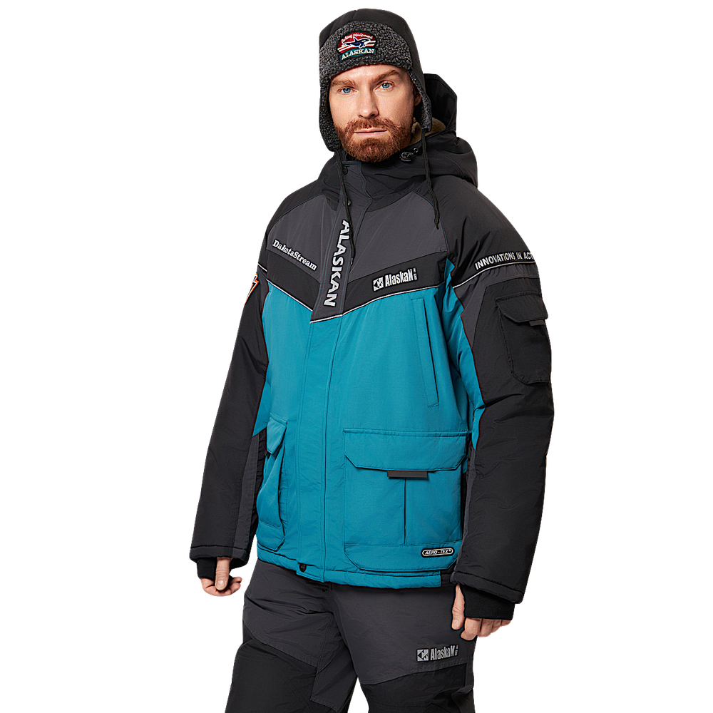 Костюм Alaskan зимний Dakota Stream -30°С 10/10 Морская волны / Серый / Чёрный ASDSGGB -