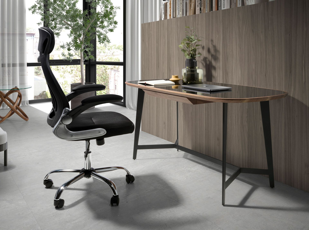 Письменный стол Angel Cerda MQ2002DK /3137 орех и черное стекло
