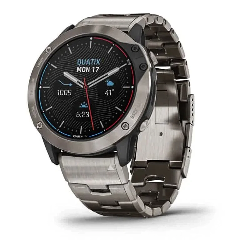 Смарт-часы Garmin Quatix 6x Solar титановый с титановым браслетом 010-02157-31