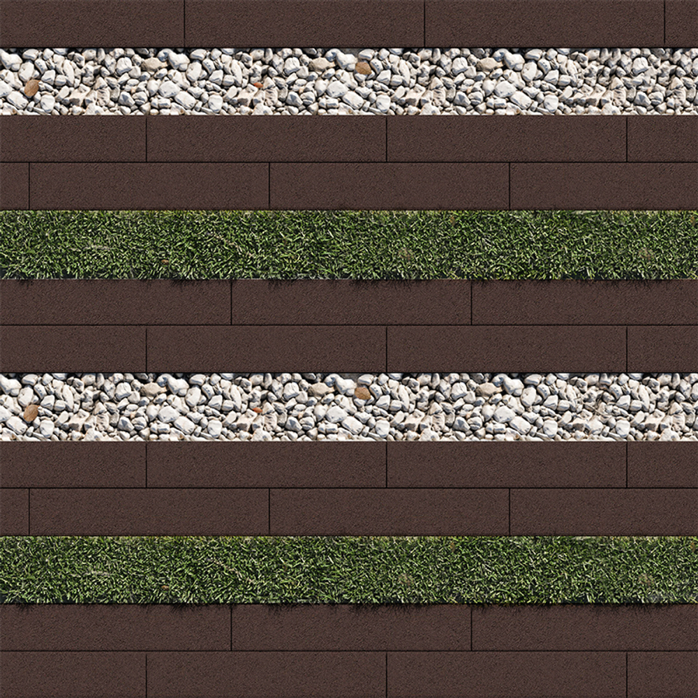 Тротуарная плитка ГАЗОННАЯ РЕШЕТКА - Стандарт Коричневый