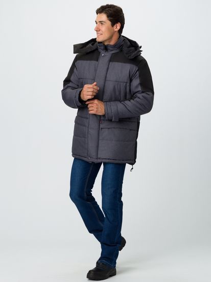 Куртка зимняя "Премиум" (серый/черный)