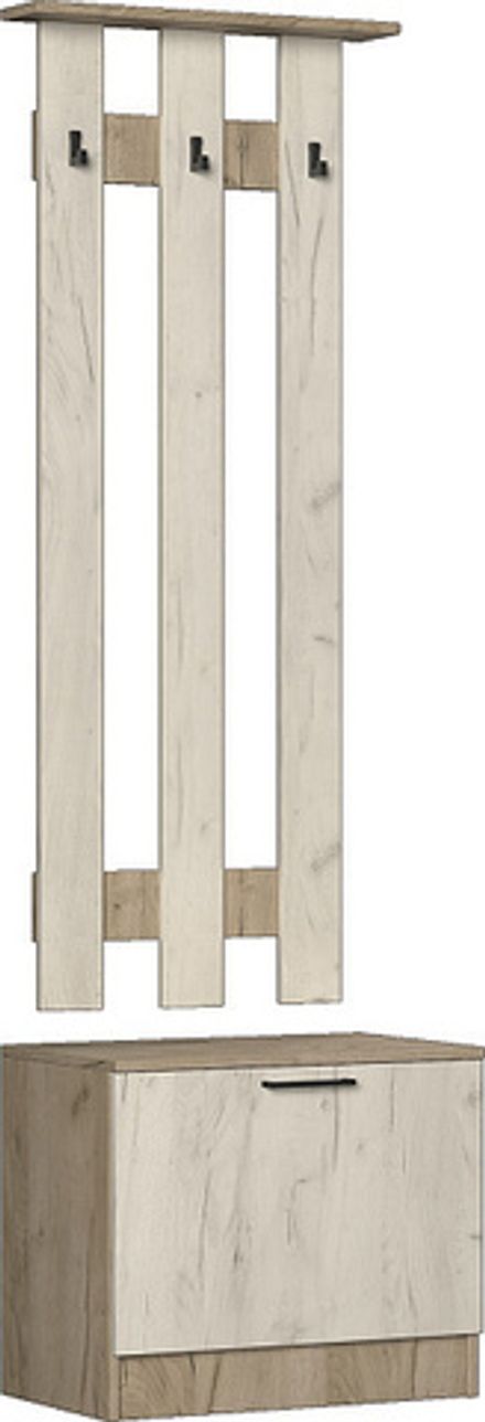 Машенька Прихожая вешалка с тумбой малая