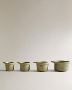 ZARA HOME НАБОР ИЗ МЕРНЫХ МИСОК (4 ШТ.), ЗЕЛЕНЫЙ