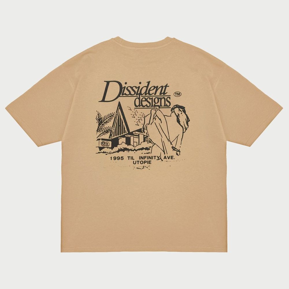 Футболка Dissident Honolulu бежевая
