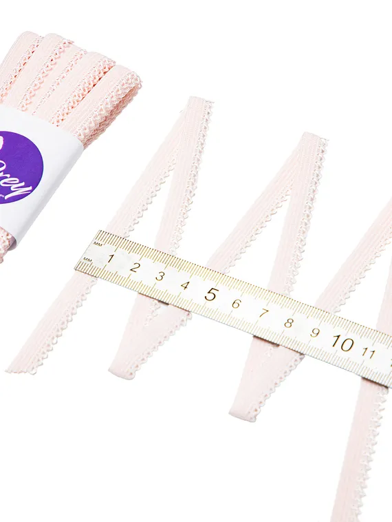 906 К-94/9 Резинка ажурная Lauma 9 мм, пастельно-розовый 906