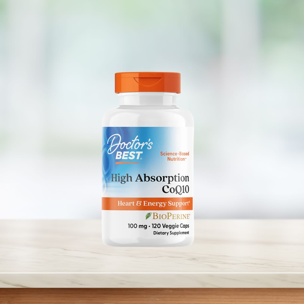 Doctor's Best, легкоусвояемый коэнзим Q10 с BioPerine®, 100 мг, 120 растительных капсул