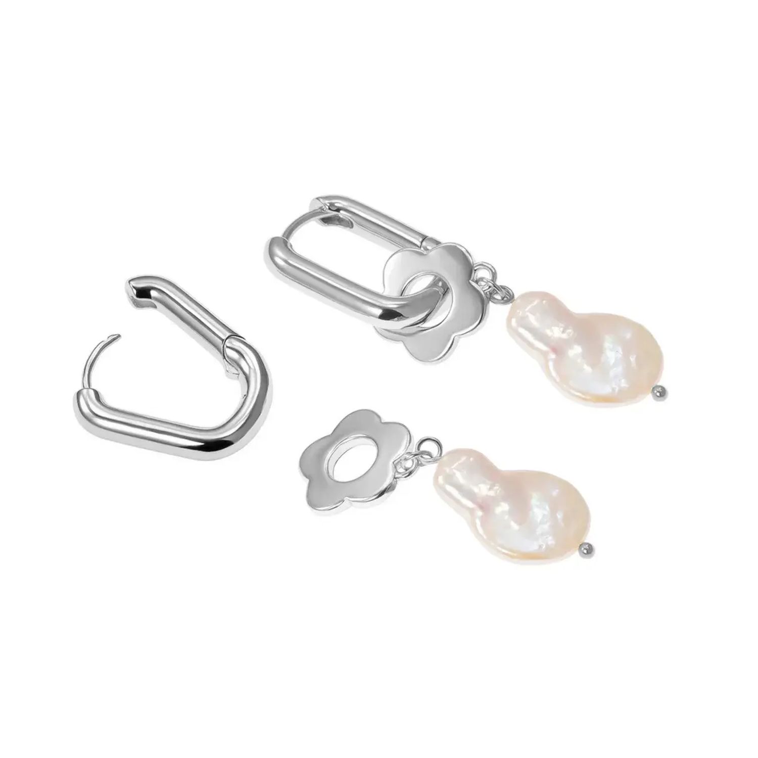 Серьги Silver Crying Flowers Earrings